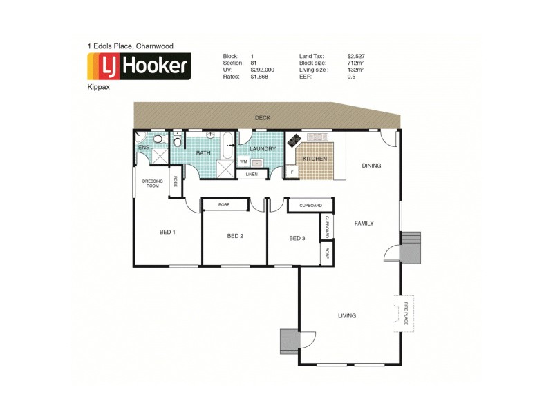 1 Edols Place, Charnwood ACT 2615 Floorplan