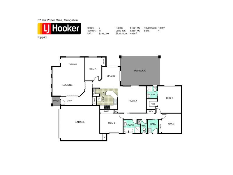 57 Ian Potter Crescent, Gungahlin ACT 2912 Floorplan