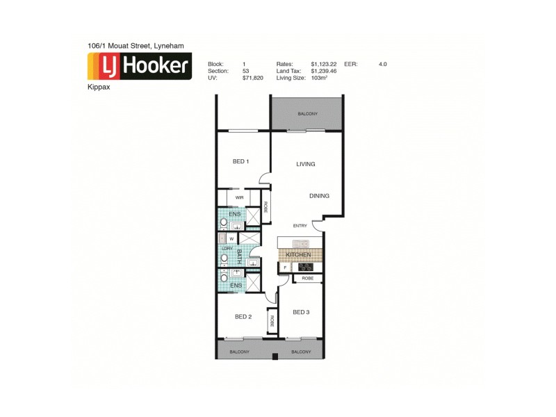 106/1 Mouat Street, Lyneham ACT 2602 Floorplan