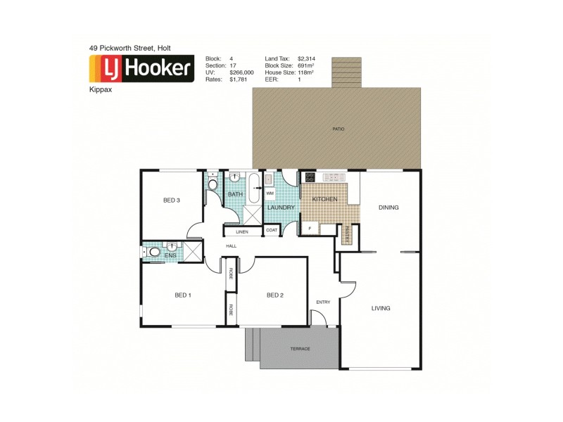 49 Pickworth Street, Holt ACT 2615 Floorplan