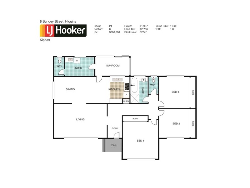 8 Bundey Street, Higgins ACT 2615 Floorplan