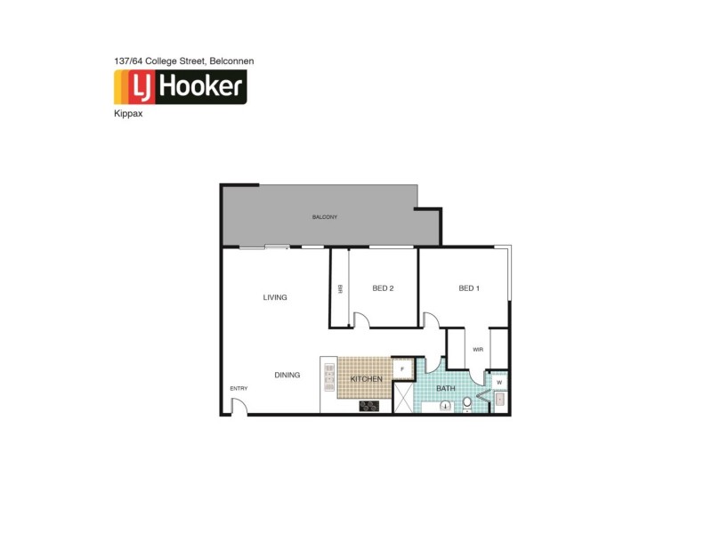 137/64 College Street, Belconnen ACT 2617 Floorplan