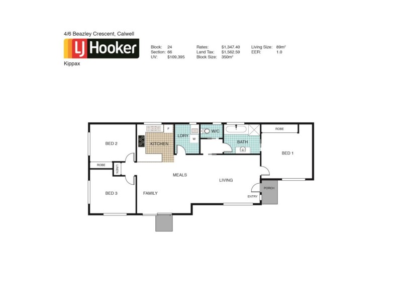 4/6 Beazley Crescent, Calwell ACT 2905 Floorplan