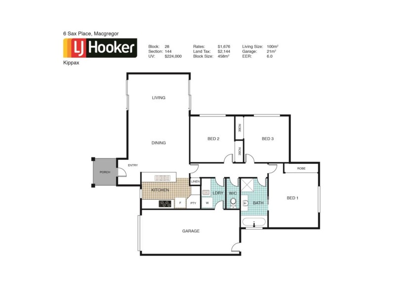 6 Sax Place, Macgregor ACT 2615 Floorplan