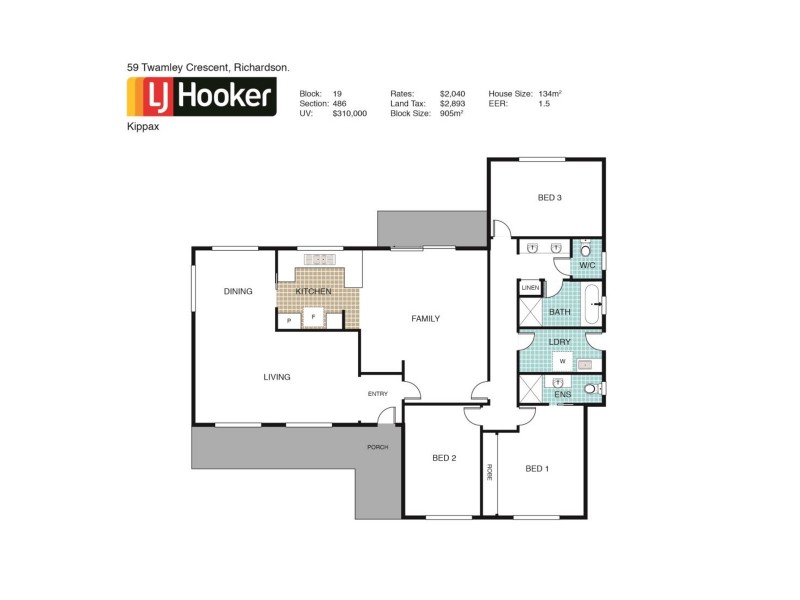 59 Twamley Crescent, Richardson ACT 2905 Floorplan