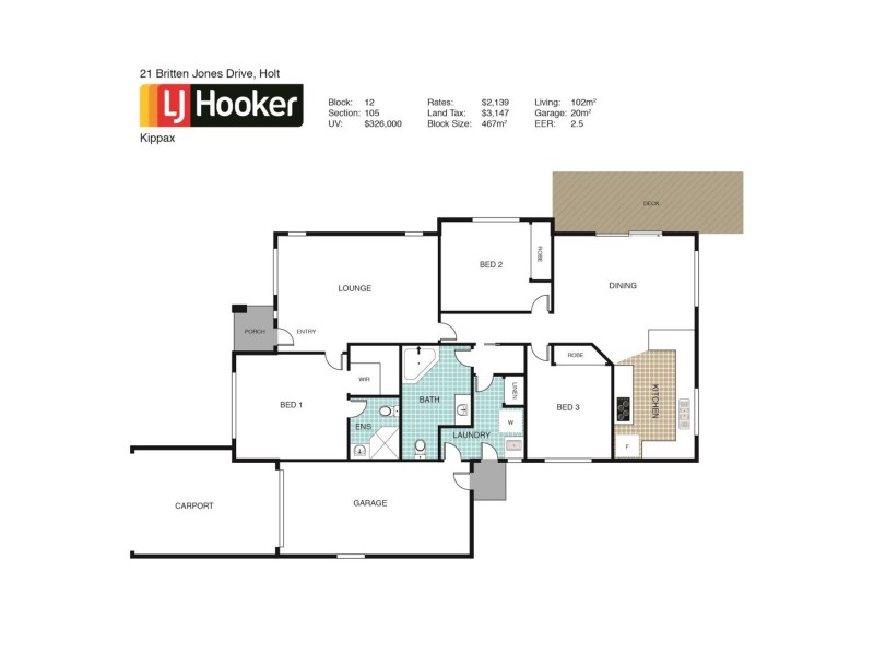 21 Britten Jones Drive, Holt ACT 2615 Floorplan