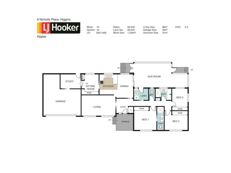 9 Nicholls Place, Higgins ACT 2615 Floorplan