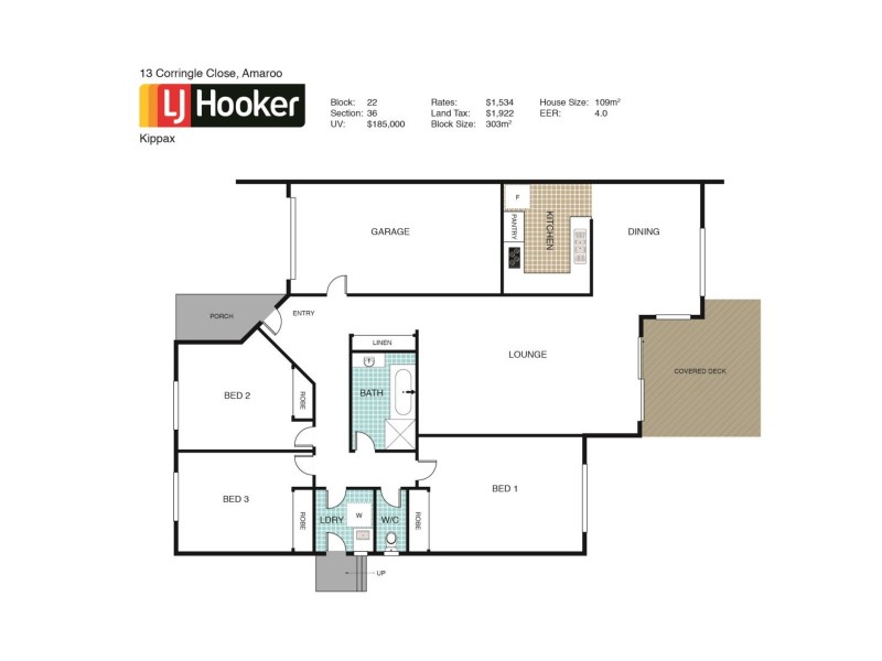 13 Corringle Close, Amaroo ACT 2914 Floorplan