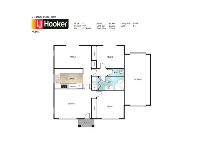 5 Bushby Place, Holt ACT 2615 Floorplan