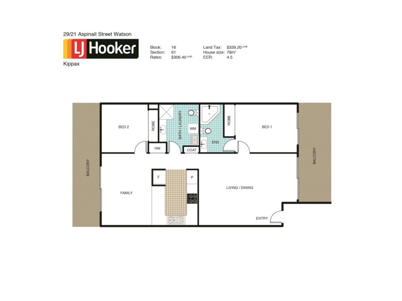 29/21 Aspinall Street, Watson ACT 2602 Floorplan