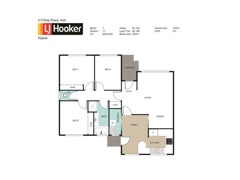 5 O’Dea Place, Holt ACT 2615 Floorplan