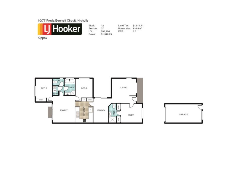 10/77 Freda Bennett Circuit, Nicholls ACT 2913 Floorplan