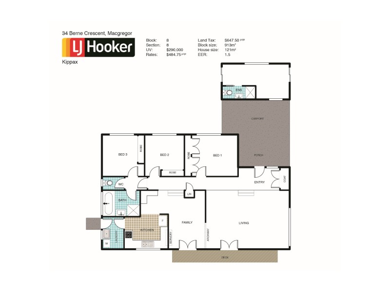 34 Berne Crescent, Macgregor ACT 2615 Floorplan