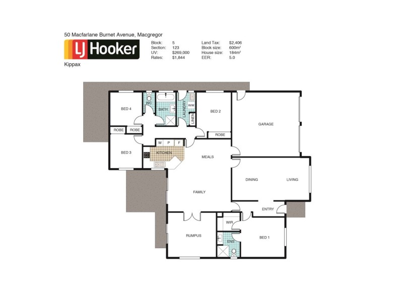 50 Macfarlane Burnet Avenue, Macgregor ACT 2615 Floorplan