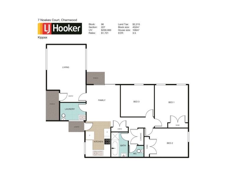 7 Noakes Court, Charnwood ACT 2615 Floorplan