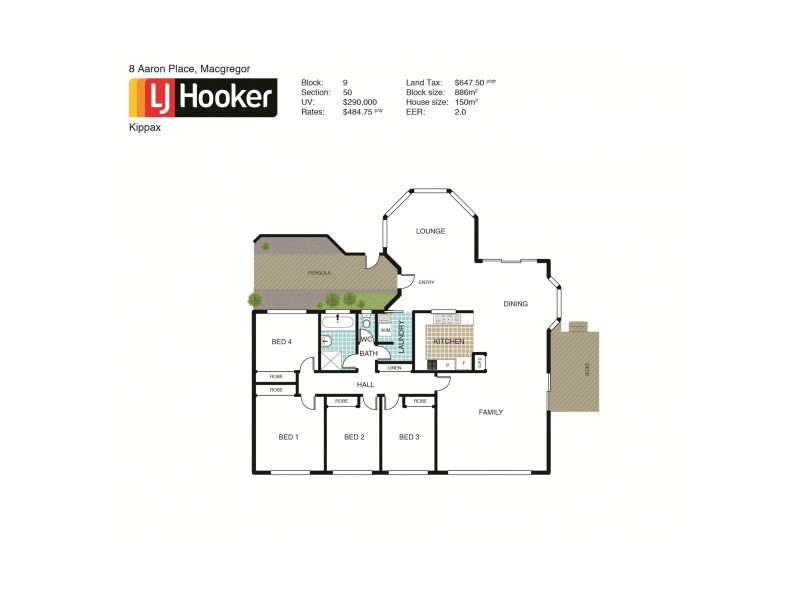 8 Aaron Place, Macgregor ACT 2615 Floorplan