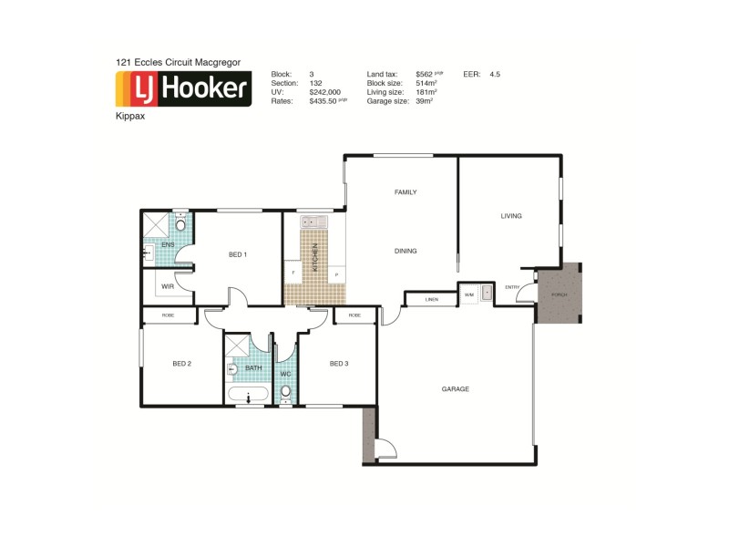 121 Eccles Circuit, Macgregor ACT 2615 Floorplan