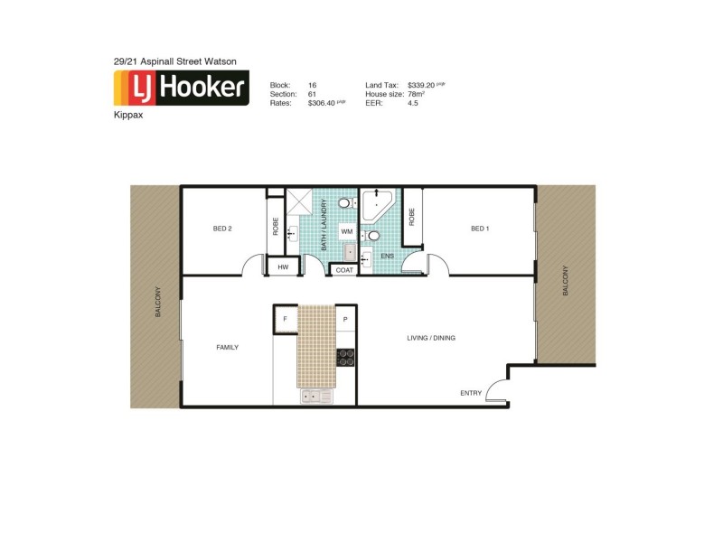 29/21 Aspinall Street, Watson ACT 2602 Floorplan