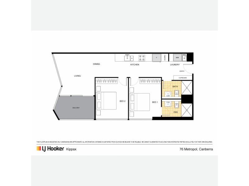 Unit 232 Metropol, Canberra ACT 2600 Floorplan