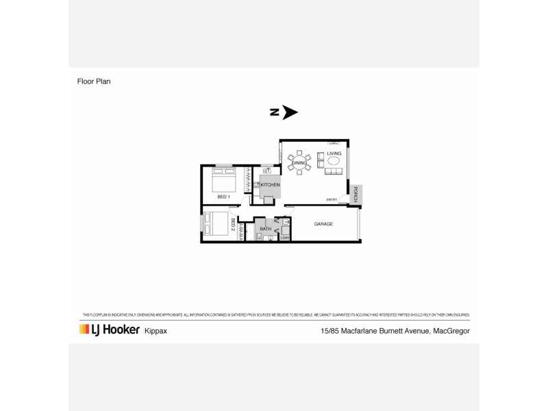 15/85 Macfarlane Burnet Avenue, Macgregor ACT 2615 Floorplan