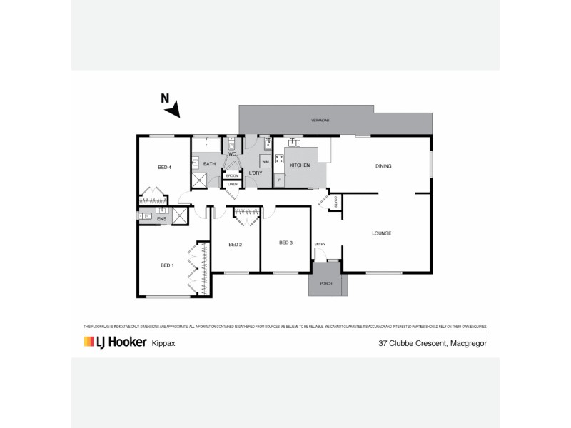 37 Clubbe Crescent, Macgregor ACT 2615 Floorplan