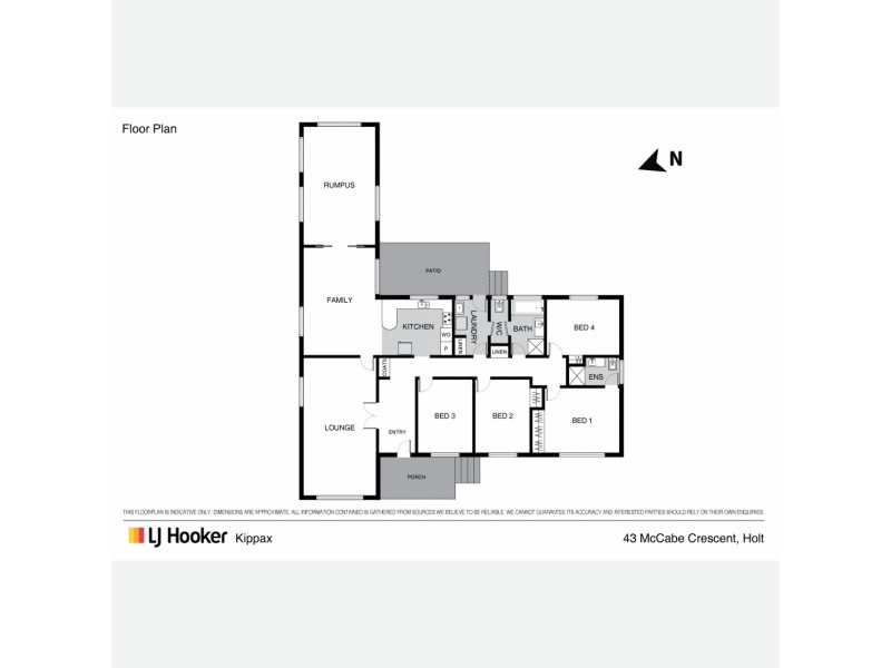 43 McCabe Crescent, Holt ACT 2615 Floorplan