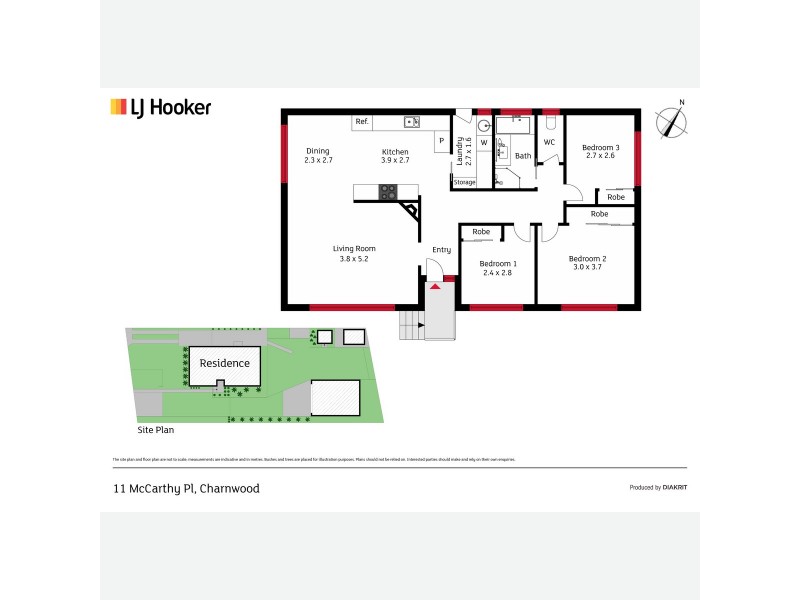 11 McCarthy Place, Charnwood ACT 2615 Floorplan
