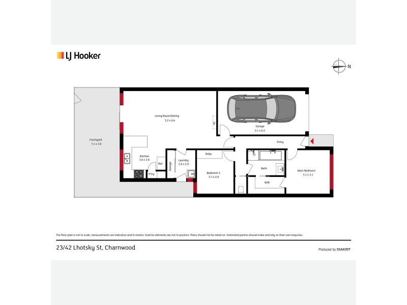 23/42 Lhotsky Street, Charnwood ACT 2615 Floorplan
