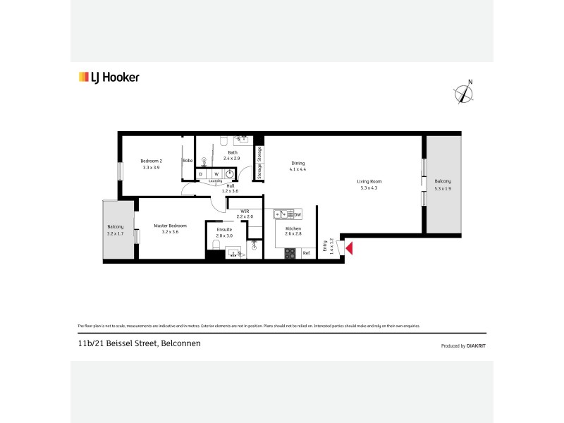 11B/21 Beissel Street, Belconnen ACT 2617 Floorplan