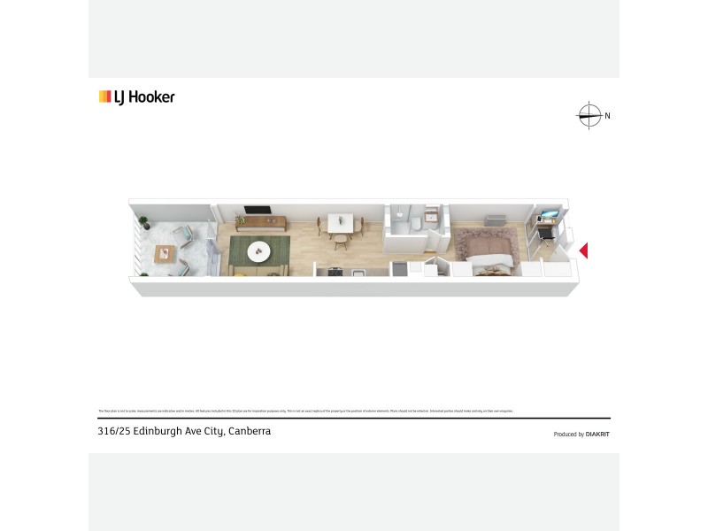 316/25 Edinburgh Avenue, City ACT 2601 Floorplan