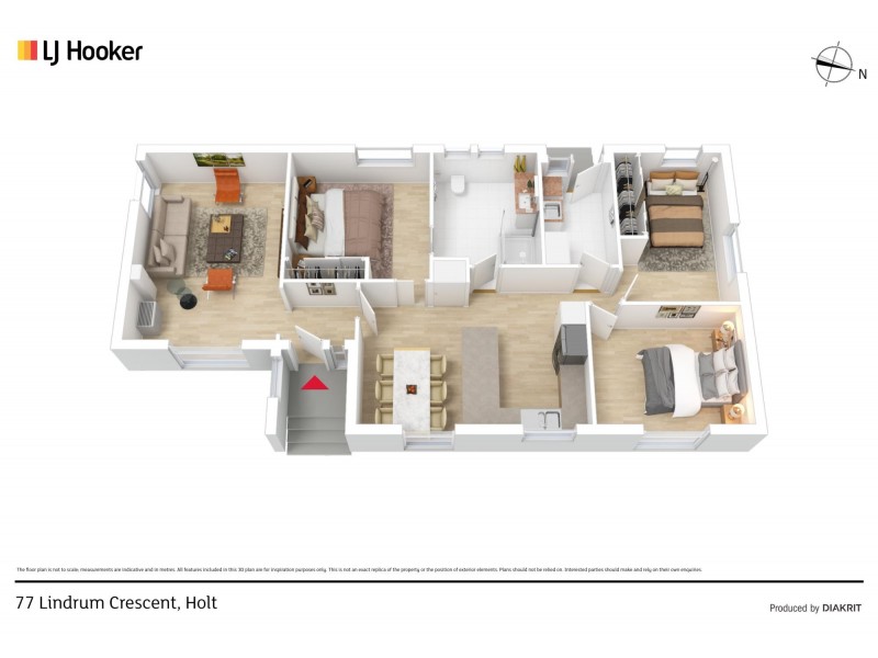 77 Lindrum Crescent, Holt ACT 2615 Floorplan