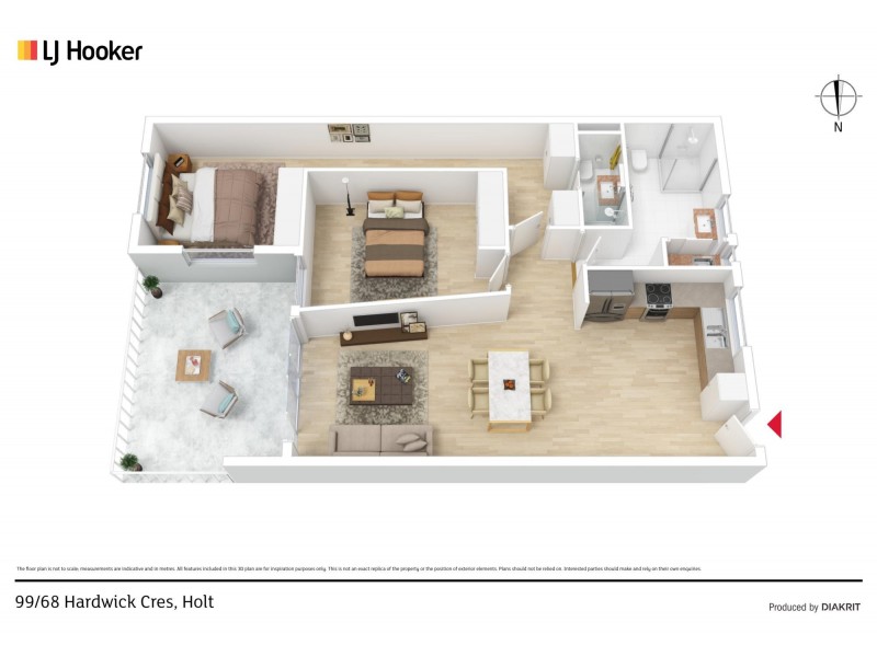 99/68 Hardwick Crescent, Holt ACT 2615 Floorplan