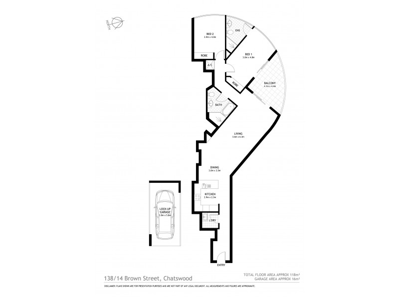 138/14 Brown Street, Chatswood NSW 2067 Floorplan
