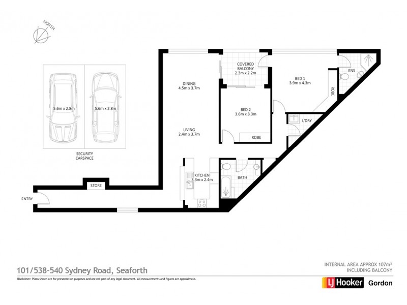 101/538-540 Sydney Road, Seaforth NSW 2092 Floorplan