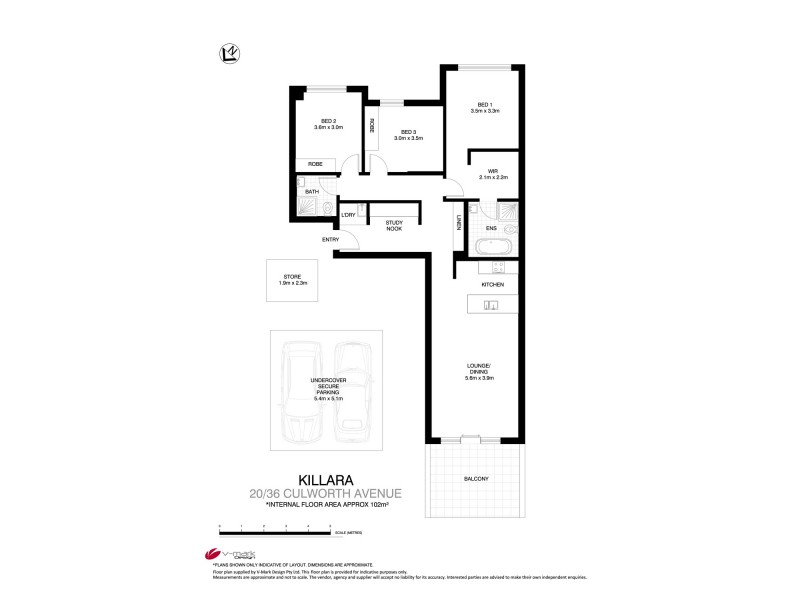 20/36-40 Culworth Ave, Killara NSW 2071 Floorplan