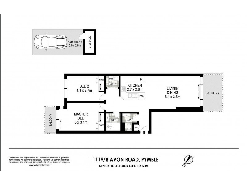 1119/8 Avon Road, Pymble NSW 2073 Floorplan