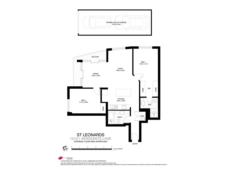 1512/1 Sergeants Lane, St Leonards NSW 2065 Floorplan