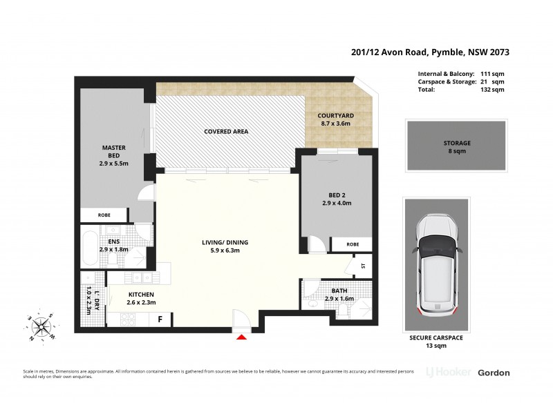 201/12 Avon Road, Pymble NSW 2073 Floorplan