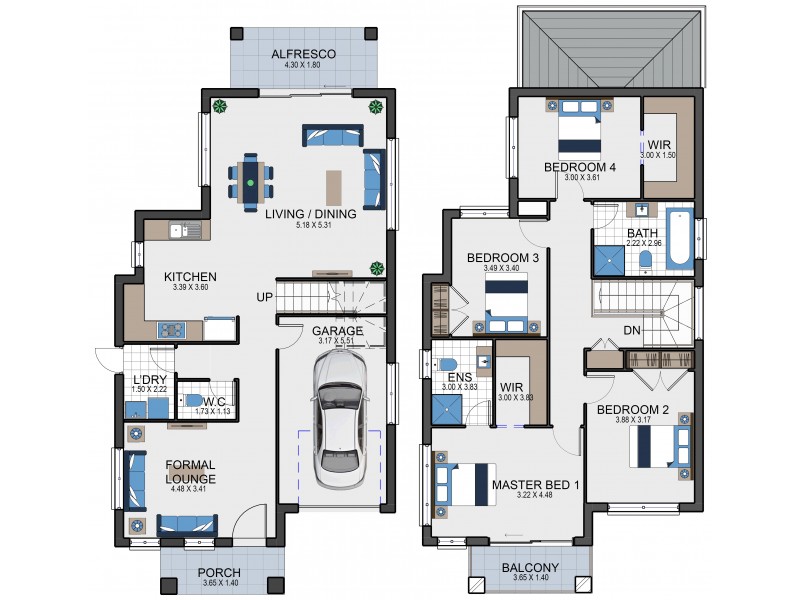 Unit 1 – 5 Kookaburra Drive, Gregory Hills NSW 2557 Floorplan