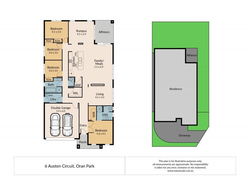6 Austen Circuit, Oran Park NSW 2570 Floorplan