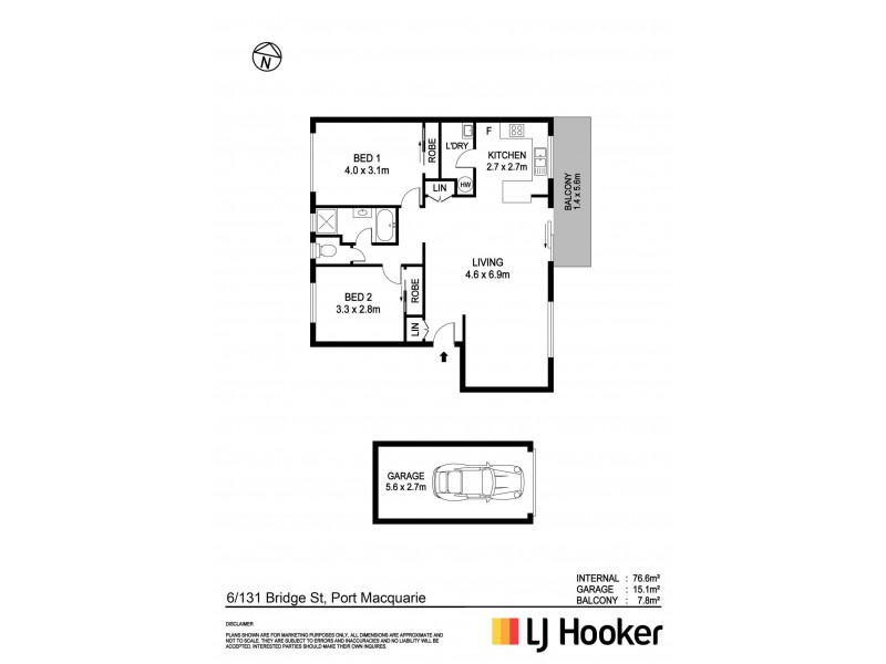 6/131 Bridge Street, Port Macquarie NSW 2444 Floorplan