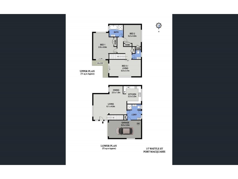 1/7 Wattle Street, Port Macquarie NSW 2444 Floorplan