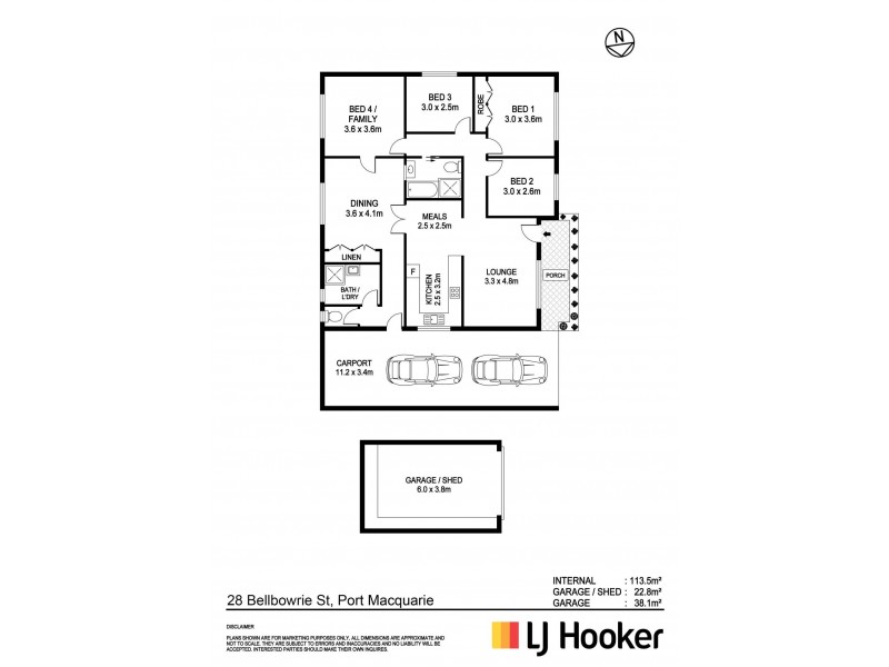28 Bellbowrie Street, Port Macquarie NSW 2444 Floorplan