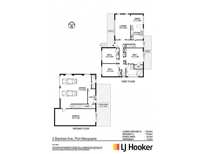 2 Banksia Avenue, Port Macquarie NSW 2444 Floorplan
