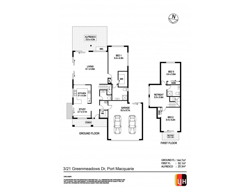 3/21 Greenmeadows Drive, Port Macquarie NSW 2444 Floorplan