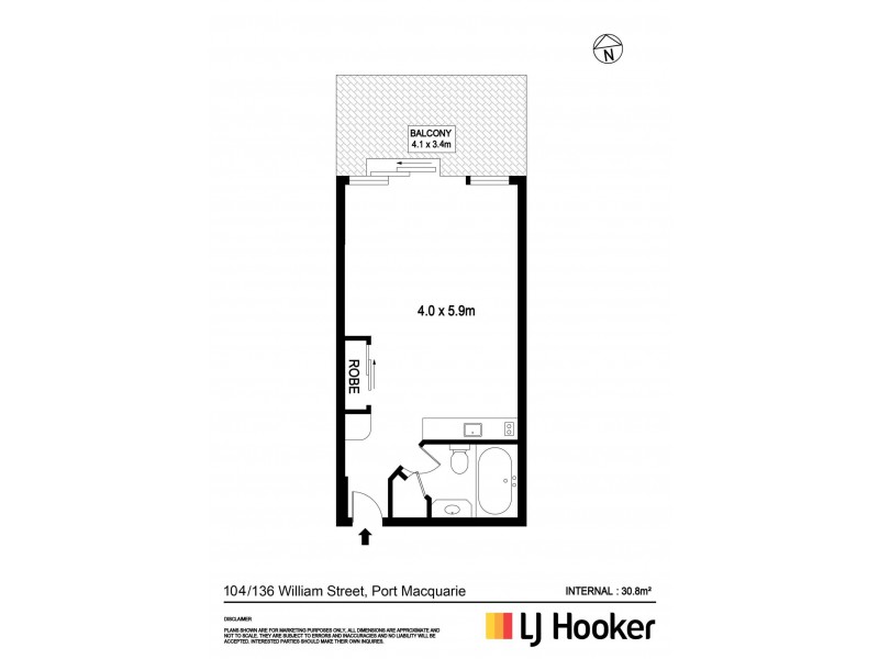 104/136 William Street, Port Macquarie NSW 2444 Floorplan
