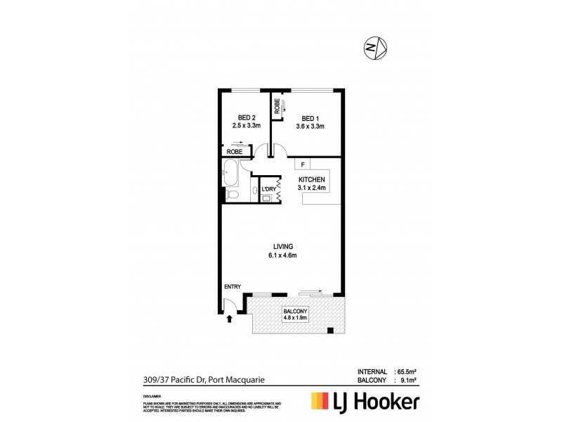 309/37 Pacific Drive, Port Macquarie NSW 2444 Floorplan