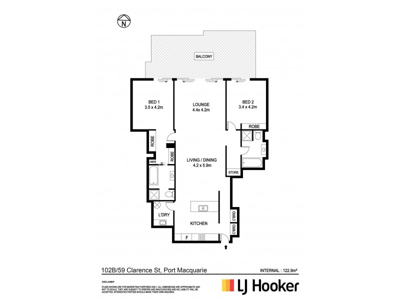 102B/59 Clarence Street, Port Macquarie NSW 2444 Floorplan