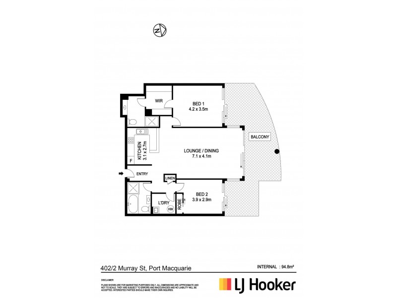 402/2 Murray Street, Port Macquarie NSW 2444 Floorplan