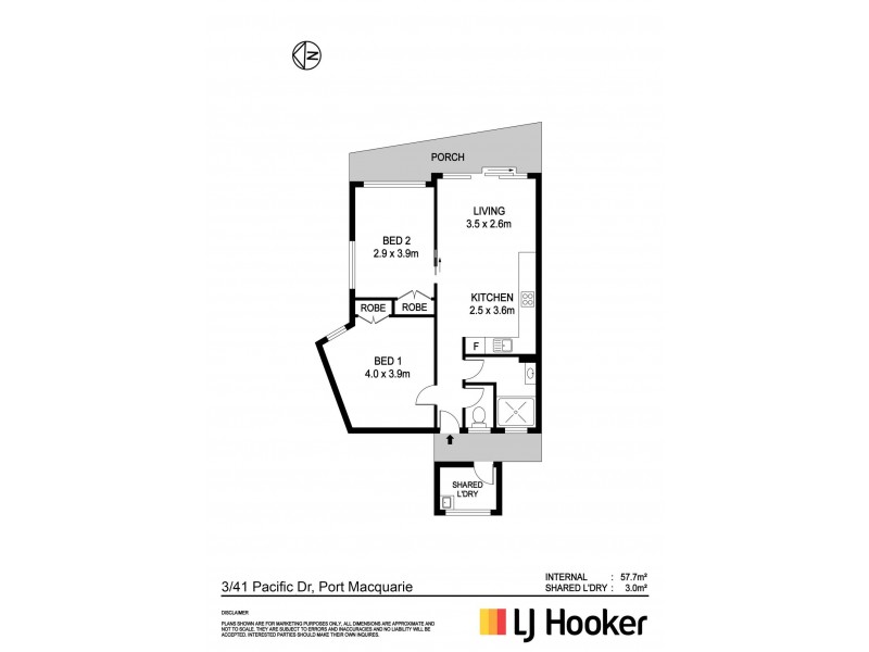 3/41 Pacific Drive, Port Macquarie NSW 2444 Floorplan